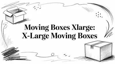 Moving Boxes Xlarge: X-Large Moving Boxes