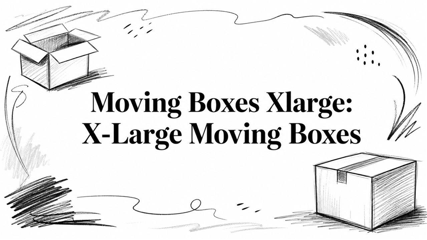 Moving Boxes Xlarge: X-Large Moving Boxes